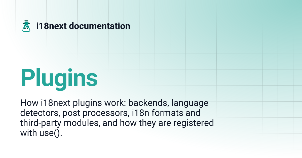 Plugins | i18next documentation